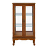 Curio Cabinet Lighted Curio Diapaly Cabinet With Adjustable Shelves And Mirrored Back Panel, Tempered Glass Doors (3 Tier), (E26 Light Bulb Not Included)