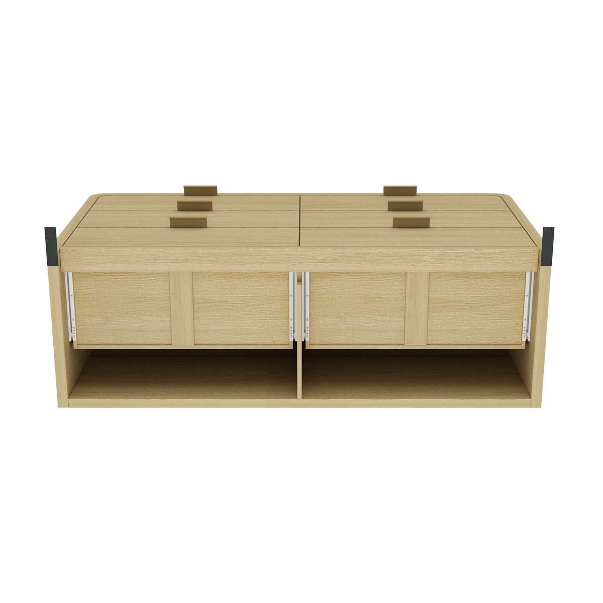 Oak Double Dresser with 6 Drawers - Grace Collection