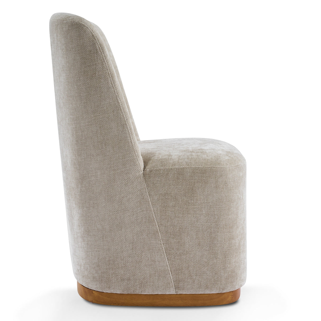 Indoor Dining Chair Set of 2 in Creamy Oatmeal Upholstered Fabric