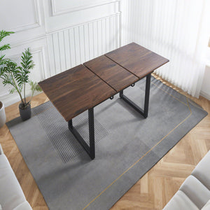 Square Extendable Dining Table With Metal Legs