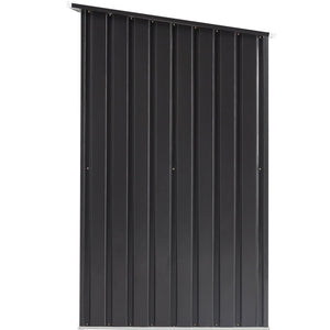 Outdoor Steel Storage Shed with Lockable Door - Black