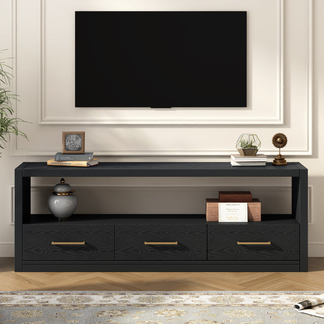 Mirod-Stylish-TV-Stand-with-Ample-Storage,Classic-Design-with-Three-Drawers-and-Spacious-Surface,Minimalist-Metal-Handles,Versatile-as-TV-Console-or-Side-Cabinet-