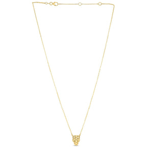 14k Yellow Gold Panther Head Necklace