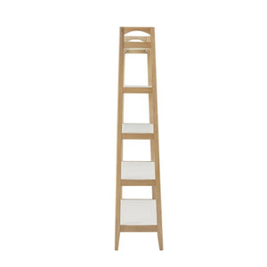 Parker - Bookcase With 5 Shelves - Off White / Natural
