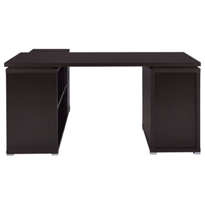 Tona - L-Shape Computer Desk With 3 Drawers And 5 Shelves
