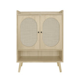 2-Door-Shoe-Rack,-Freestanding,-Modern-Shoe-Storage-Cabinet,-For-Entryway-Natural-Shoe-Cabinets