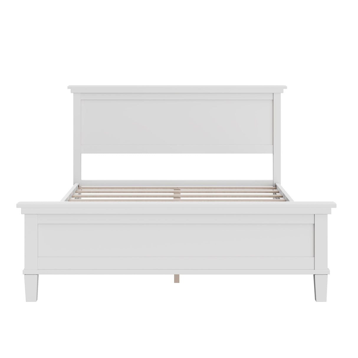 Mid-Century Modern Wood Platform Bed