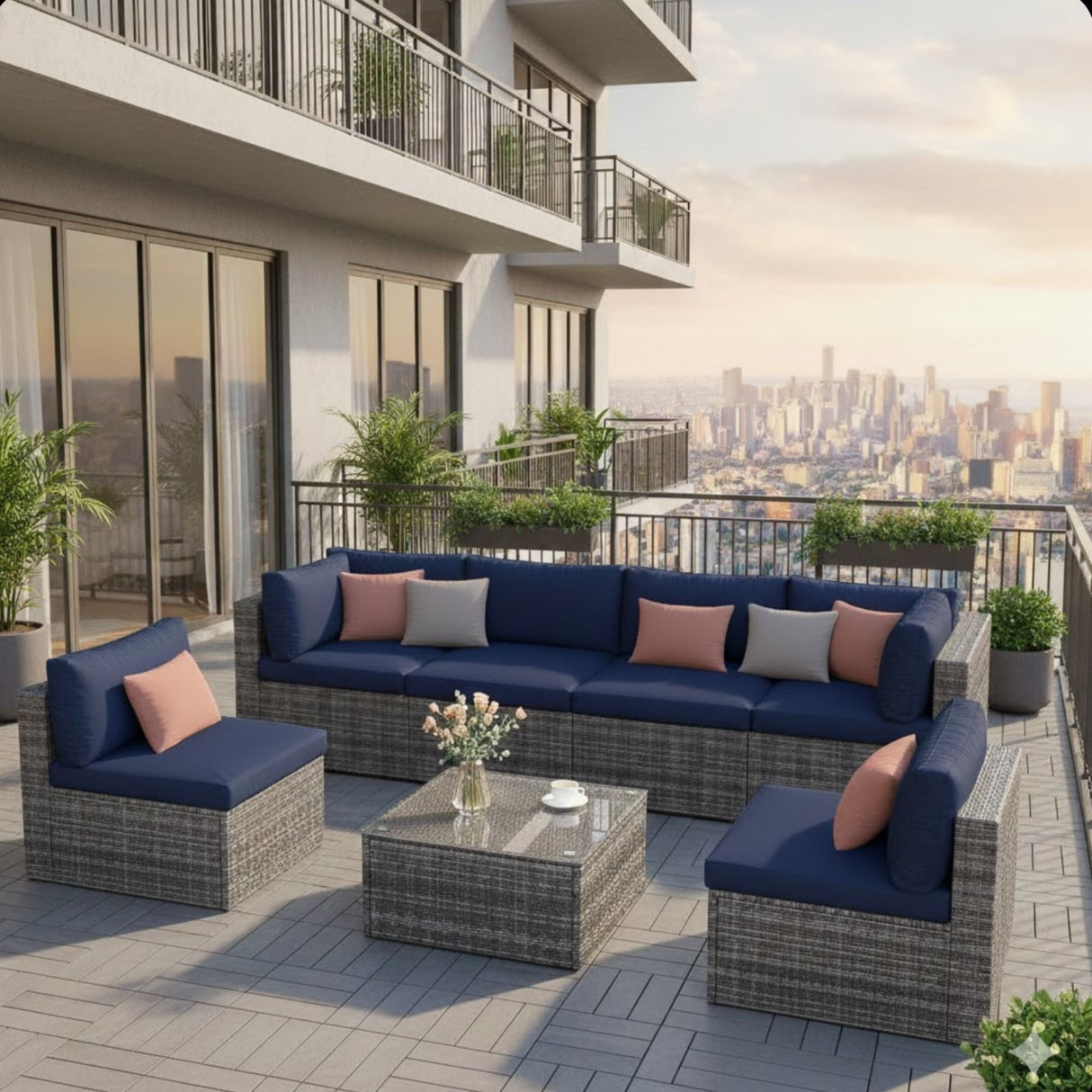 Modern Patio Set With Coffee Table