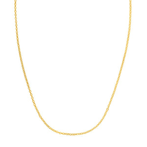 Double Extendable Cable Chain in 14k Yellow Gold (1.40 mm)