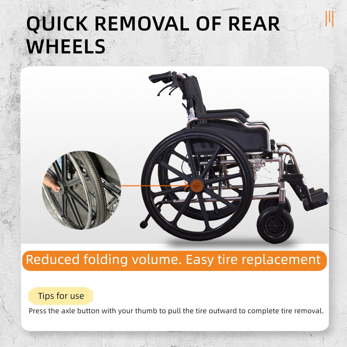 Lightweight Foldable Transport Wheelchair For Adults With Double X Force Support