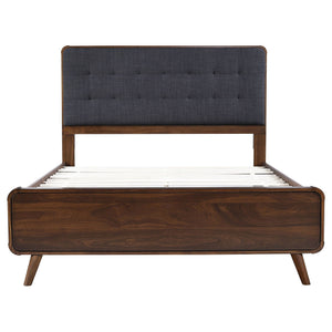 Robyn Wood Full Platform Bed Dark Walnut