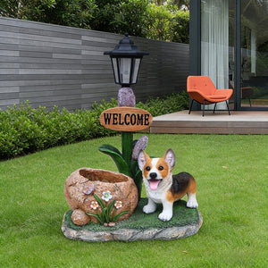 Corgi Dog Planter Garden Decor