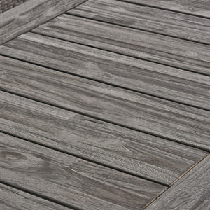 Outdoor Acacia Wood Dining Table, Sandblast Finish