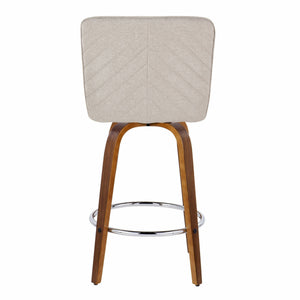 26" Contemporary Fixed-Height Counter Stool with Swivel