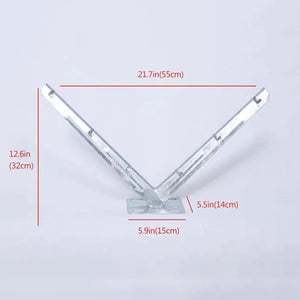Galvanized V Bracket For Razor Wire Extension Fence Support - 1 Pair - Silver