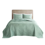 3 Piece Reversible Bedspread Set Seafoam Full/Queen