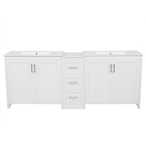 Double Sink Bathroom Vanity With Quartz Countertop