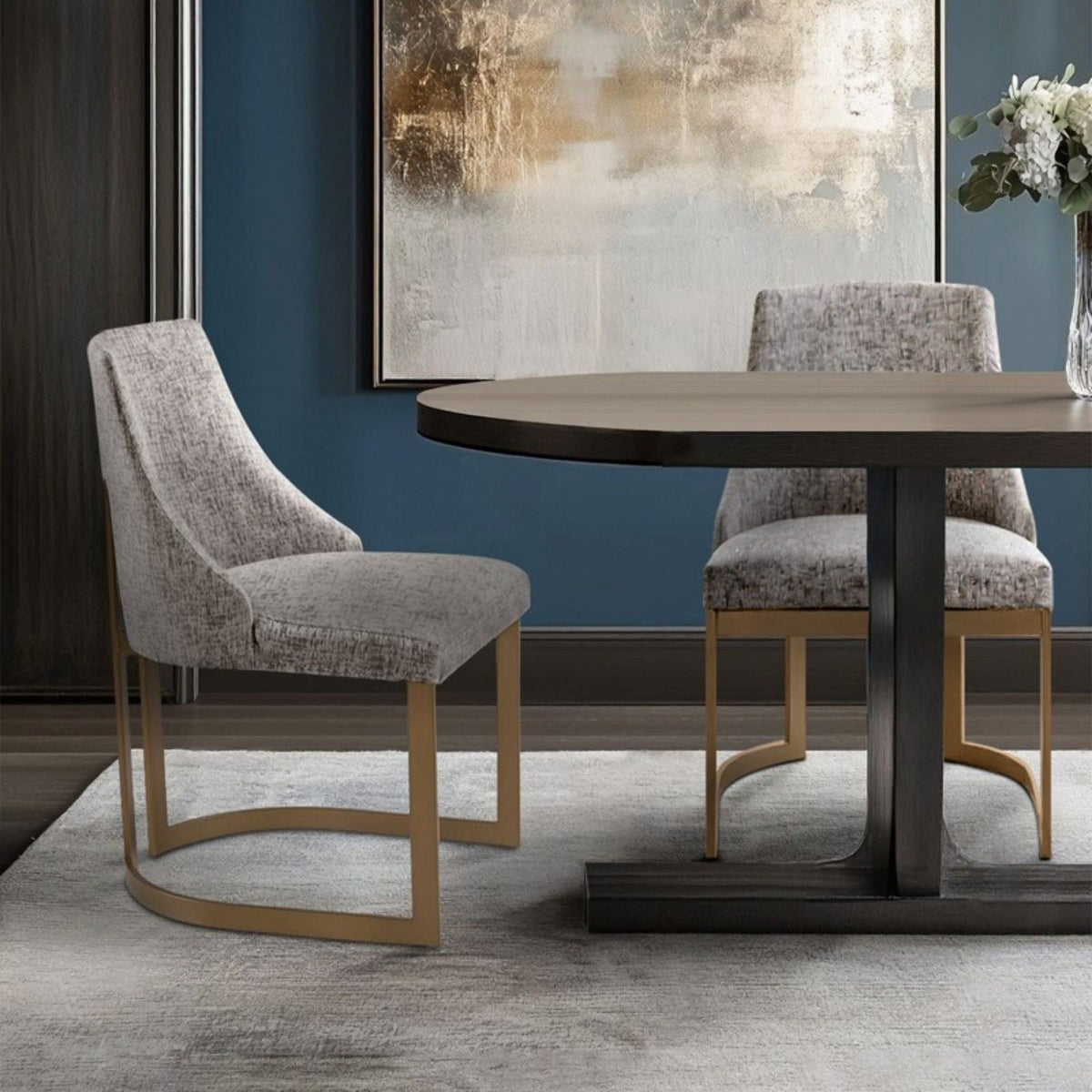 Contemporary Modern Accent Dining Chairs (Set of 2)