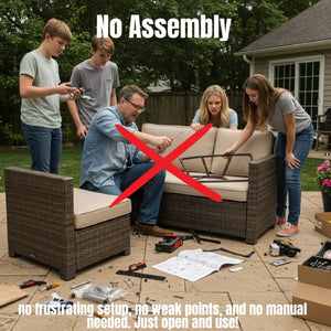Elegant 4 Person Wicker Patio Seating Set With Cushions And Glass Top Table
