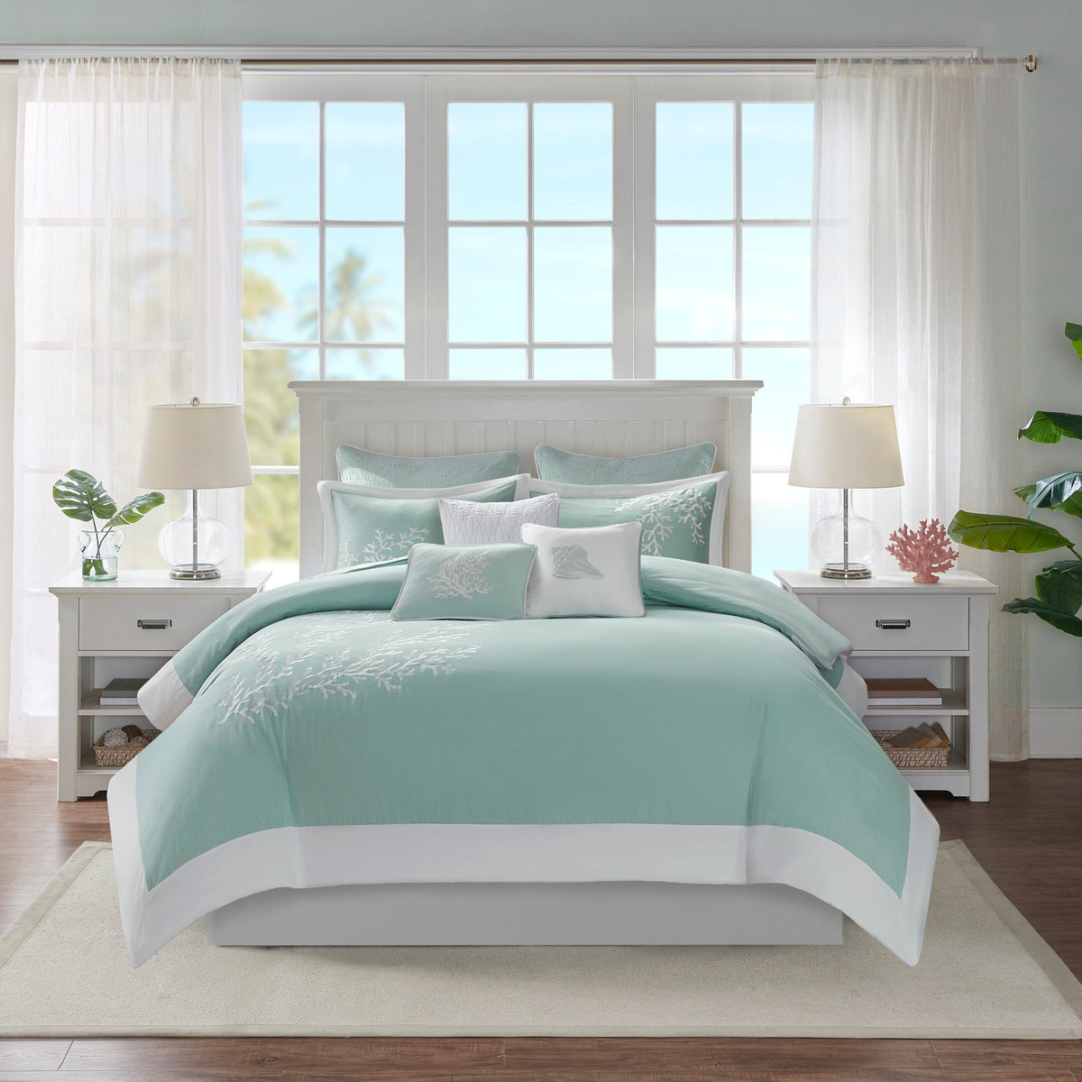 Duvet Cover Mini Set Aqua King/Cal King