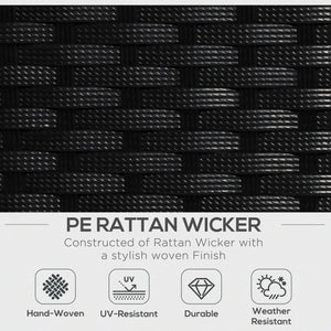 Loveseat Sofa Chaise Lounge Coffee Table Patio Furniture Set