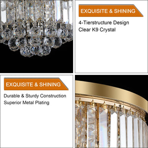 Gold Luxury Modern Style Crystal Ceiling Chandelier