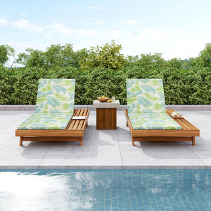 Lounge Chaise Set with Water-Resistant Cushions
