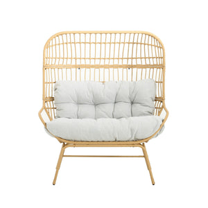 Palos Outdoor Wicker Loveseat - Light Brown