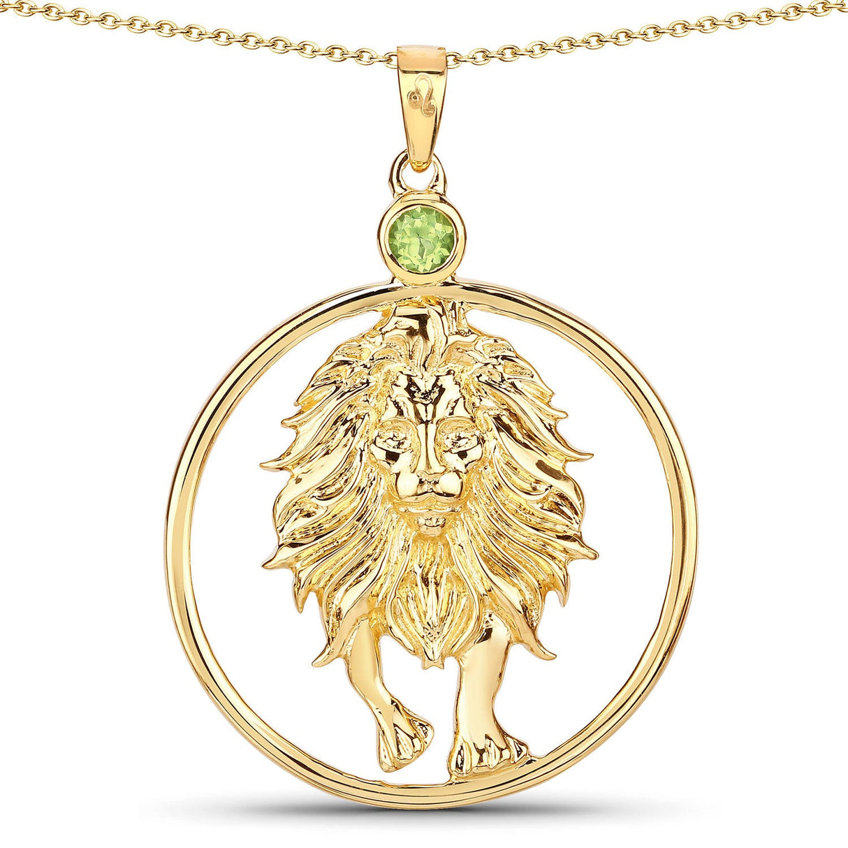 0.24 Carat Genuine Peridot .925 Sterling Silver Pendant