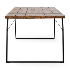 Zora - Dining Table Industrial & Iron Table - Black