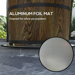 Smokeless Fire Pit with Fireproof Mat - 20.5" Barrel Style Portable Wood Burning Firepit