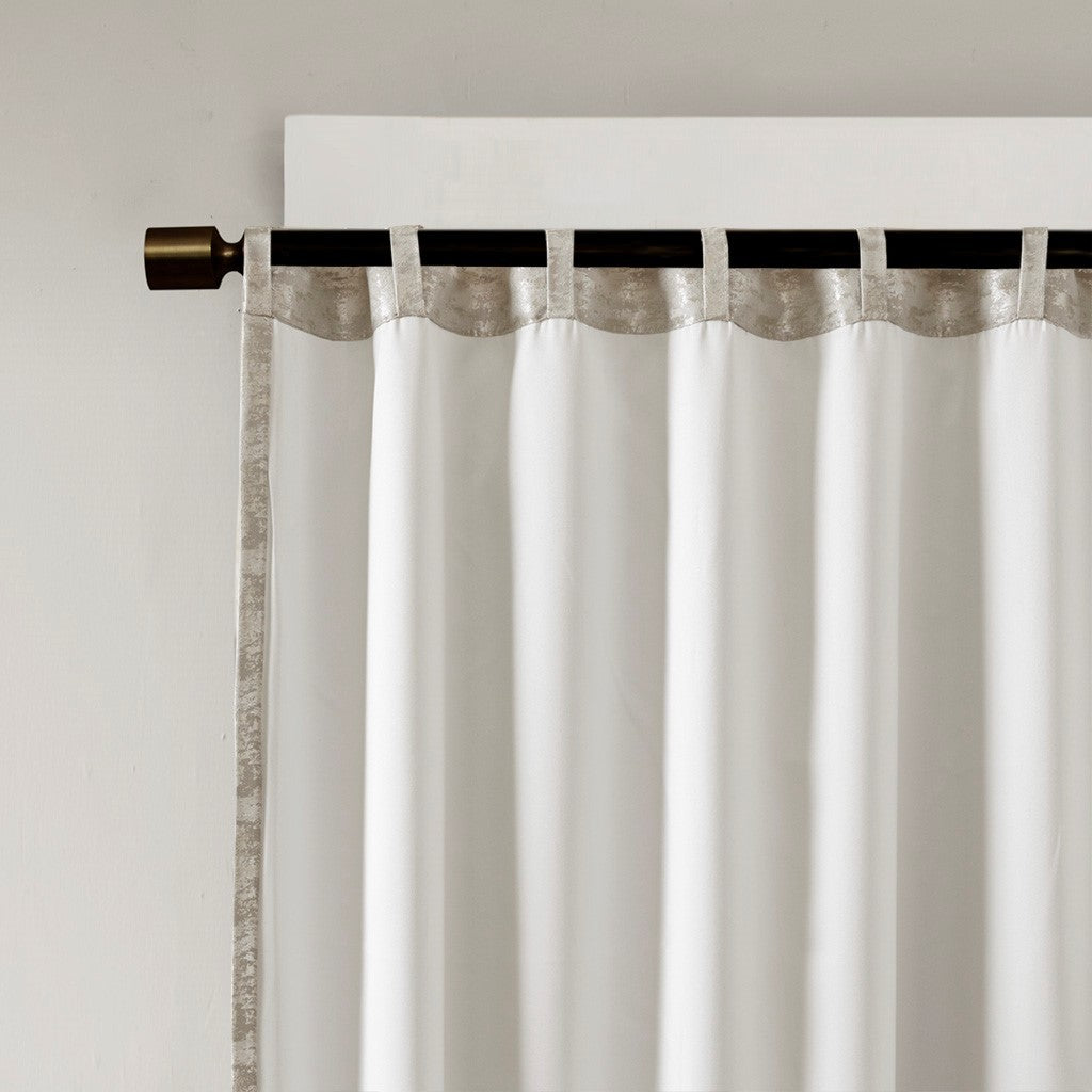 Jacquard lined total blackout rod pocket/back tab curtain panel (only 1 pc panel)