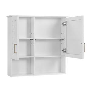 2 In 1 Wall-Mounted Mirror Cabinet With Adjustable Shelves, Soft-Close Doors, High-Definition Mirror & Storage