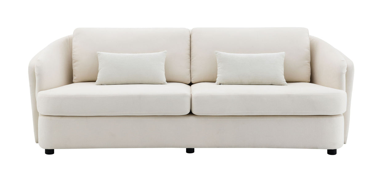 Mariko - 3 Piece Living Room Set Sofa Loveseat Chair - Beige
