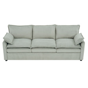 Modern 3 Seater Sofa With Side Storage Pockets For Living Room