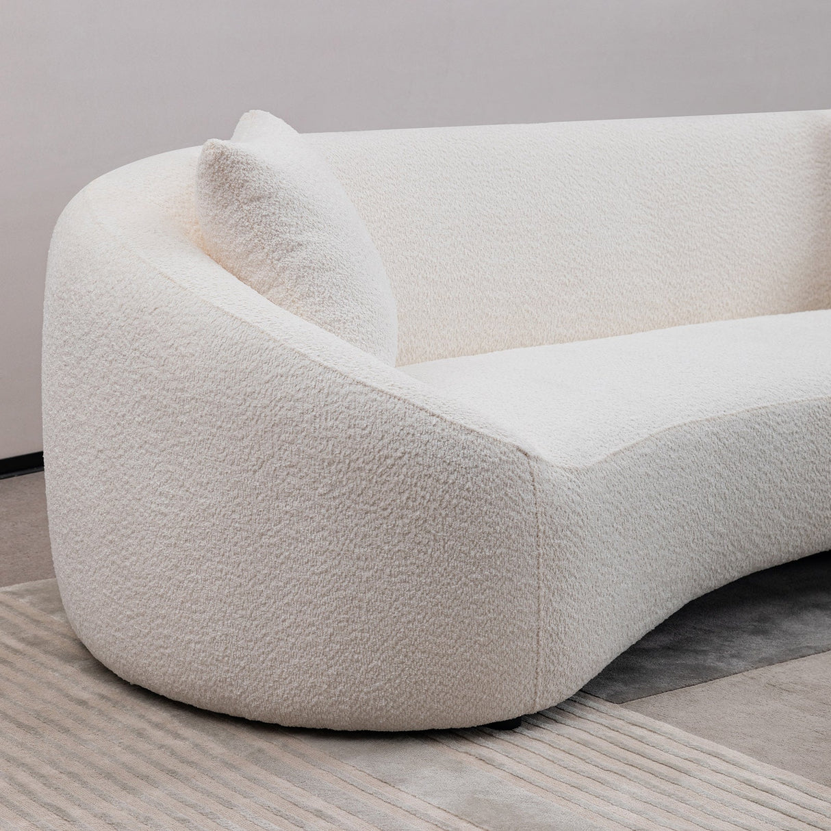 Minimalist Curved Sofa, 3 Seater