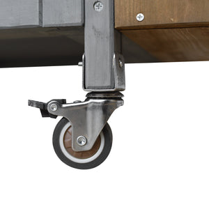 Foldable Outdoor Kitchen Island Patio Mobile Kitchen Cart