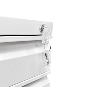 Metal Drawer Mobile File Cabinet With Lock For Home Office Organizer