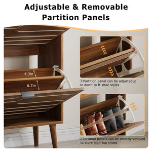 Medieval - Independent Shoe Cabinet With 2 Flip Drawers