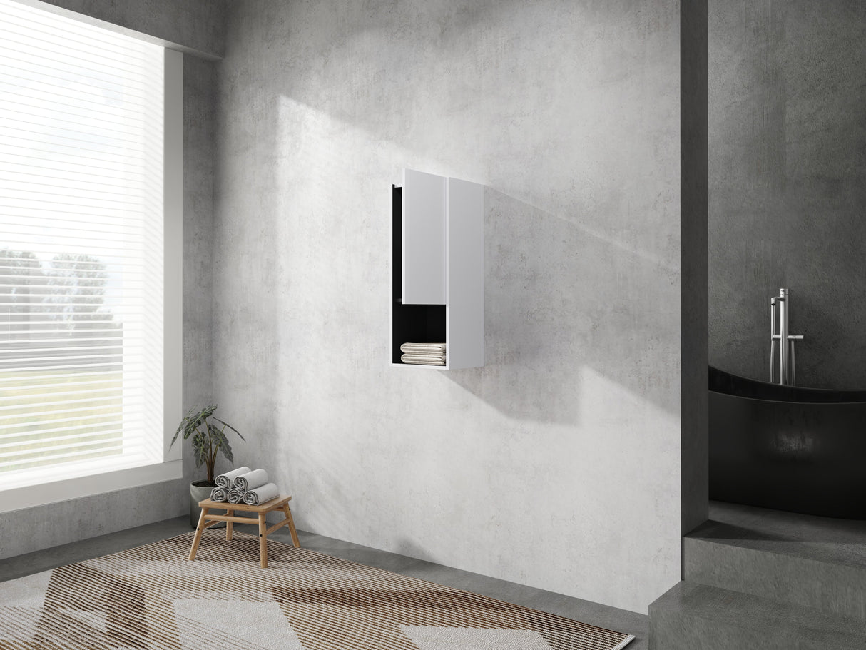 12" Bathroom Side Cabinet with Soft Close Doors