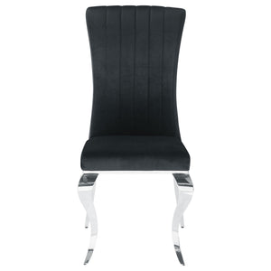 Betty Velvet Upholstered Dining Side Chair Black (Set of 4)