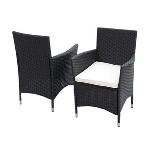 EELIFEE 5-Piece Outdoor Patio Wicker Dining Set with Acacia Wood Top