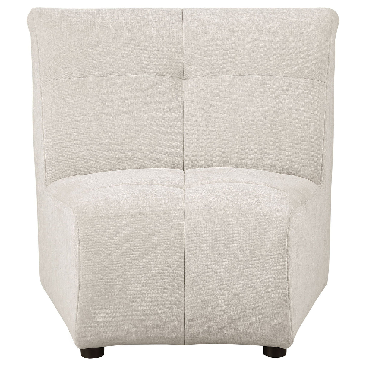 Oliver - 5 Piece Upholstered Sectional Sofa With Curved Silhouette - Ivory