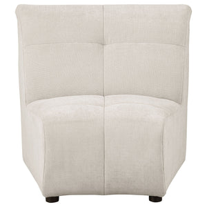 Oliver - 5 Piece Upholstered Sectional Sofa With Curved Silhouette - Ivory