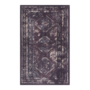 MAVAL Burgundy Washable Rug 8x10 Area Rug