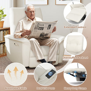 270° Power Swivel Rocker Recliner Chair with Phone Holder
