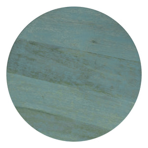 Handcrafted Mango Wood Accent Table with Sculptural Design - Multiple Colors