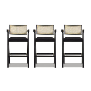 29.5' The Bergenholt Woven Resin Bar Stool Trio Set of 3