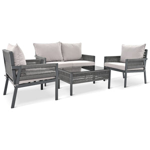 K&K 4-Piece Rope Patio Furniture Set