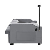 Modern Velvet Loveseat Futon Sofa Couch with Pullout Bed